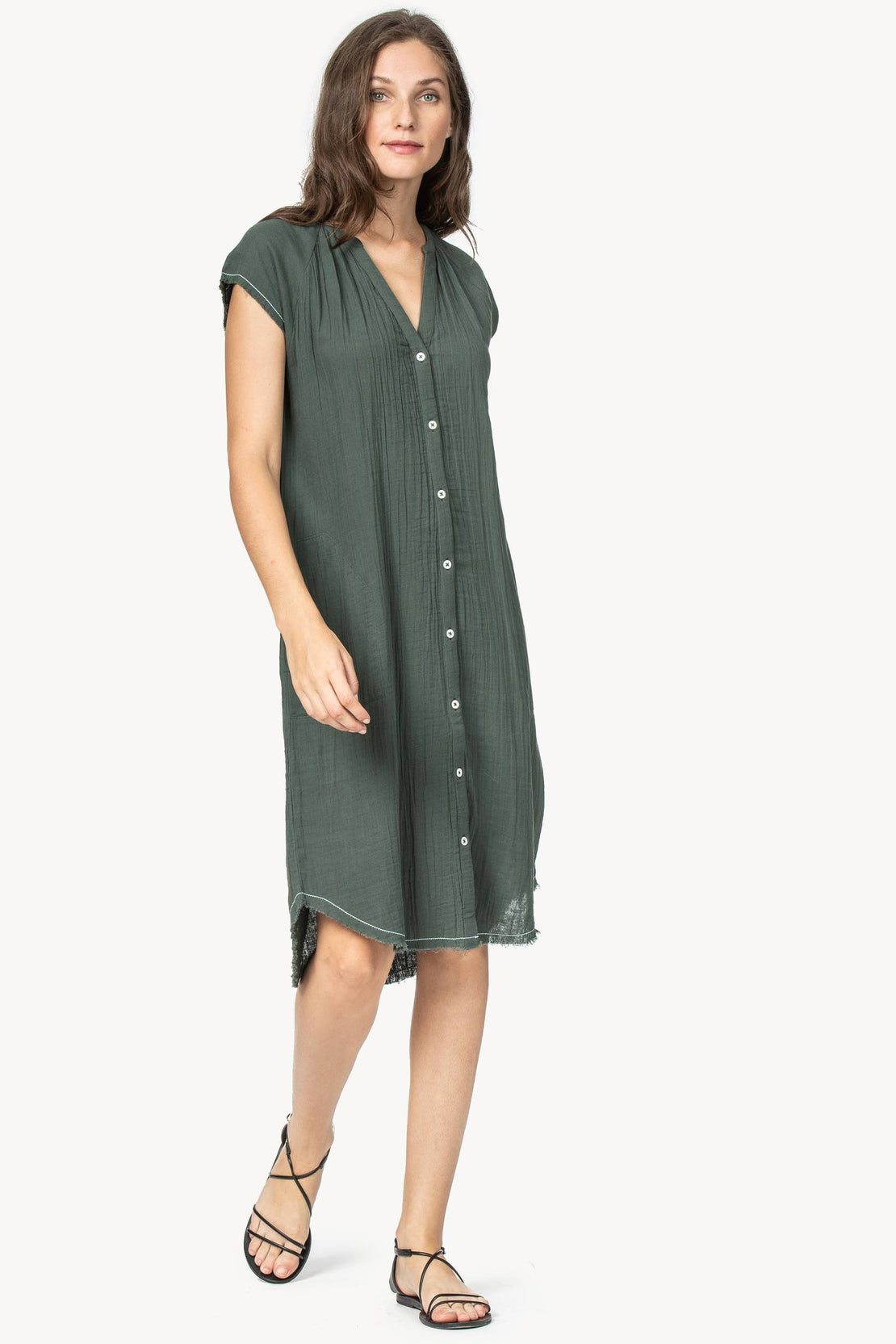 Button Down Tunic Dress